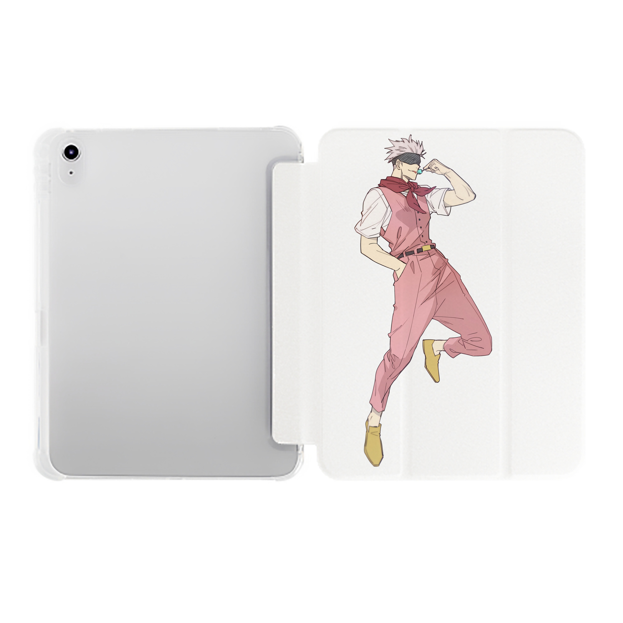 （画像用） 呪術廻戦 Jujutsu Kaisen IPad ケース ペン収納付き 三つ折りスタンド PUレザー×シリコン 対応機種9.5/10.5/10.9インチ